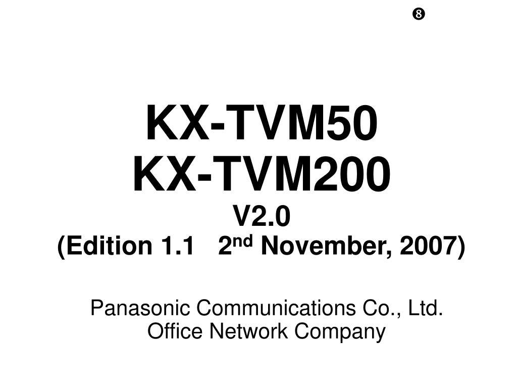 Panasonic kx tvm 200 maintenance console software for mac